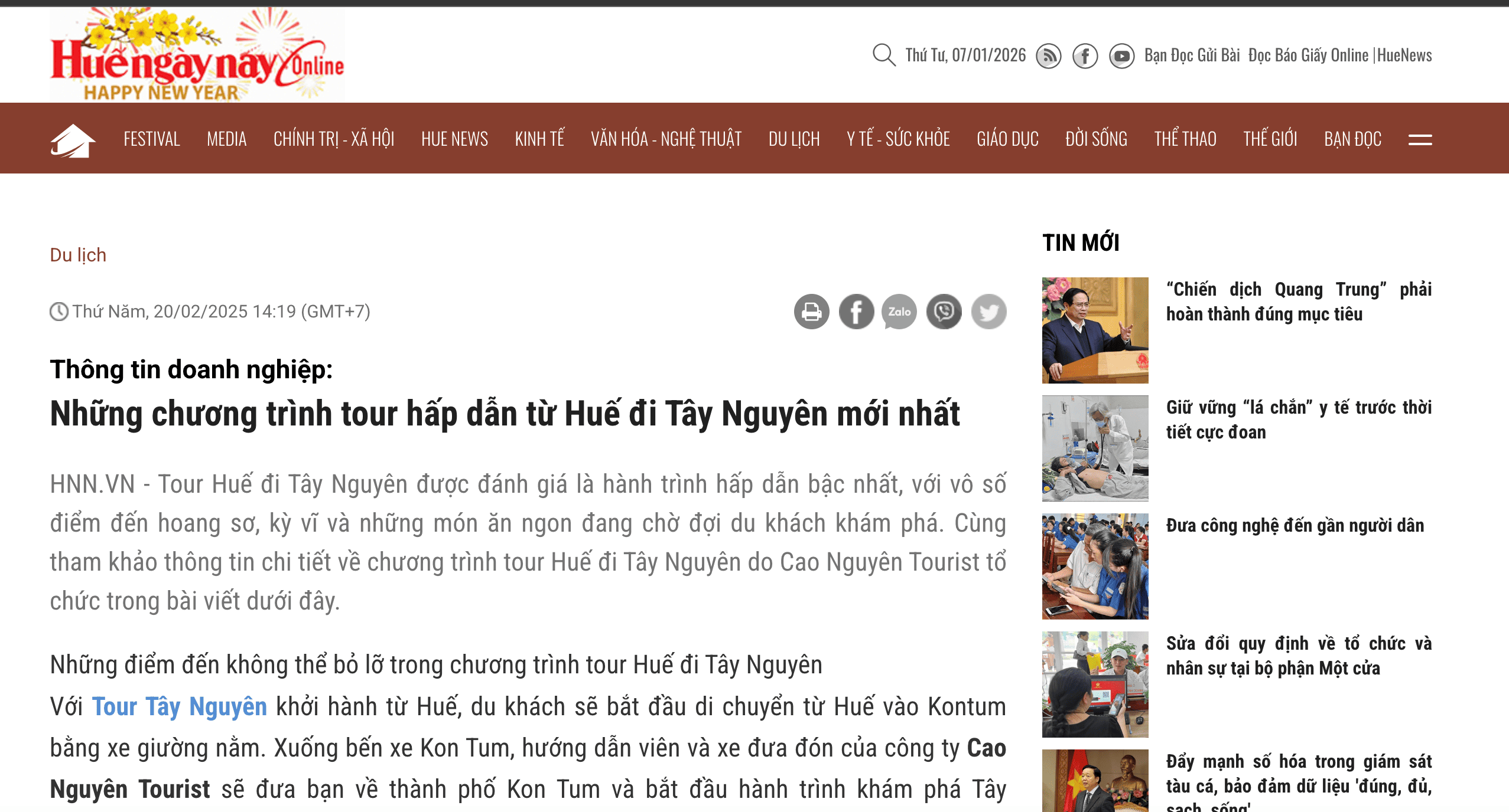 Tin tức về Cao Nguyên Tourist