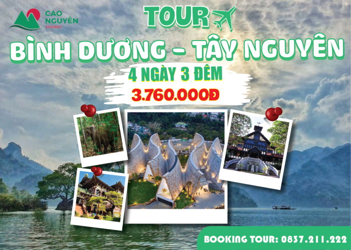 Tour Bình Dương đi Tây Nguyên 4 ngày 3 đêm