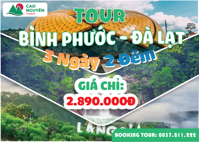 Tour Bình Phước đi Đà Lạt 3 ngày 2 đêm