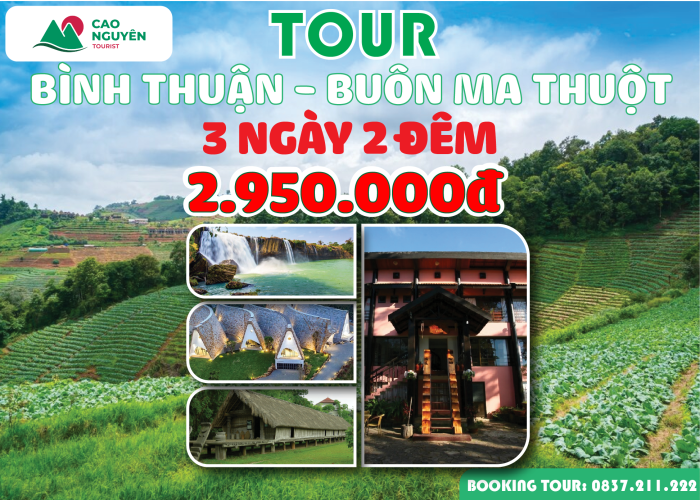 Tour Buôn Ma Thuột khởi hành từ Bình Thuận