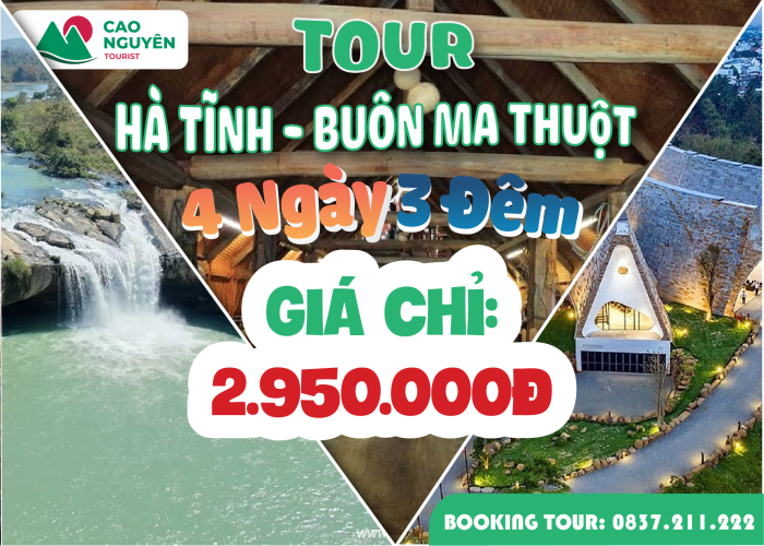 Tour Buôn Ma Thuột khởi hành từ Hà Tĩnh [3 ngày 2 đêm]