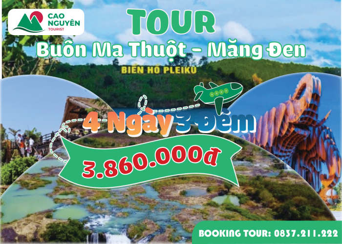 Tour Buôn Ma Thuột Măng Đen 4 ngày 3 đêm