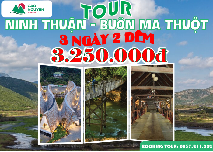 Tour Buôn Ma Thuột từ Ninh Thuận (Trọn Gói 3 ngày 2 đêm)