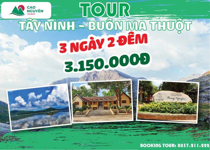 Tour Buôn Ma Thuột từ Tây Ninh (3 ngày 2 đêm)