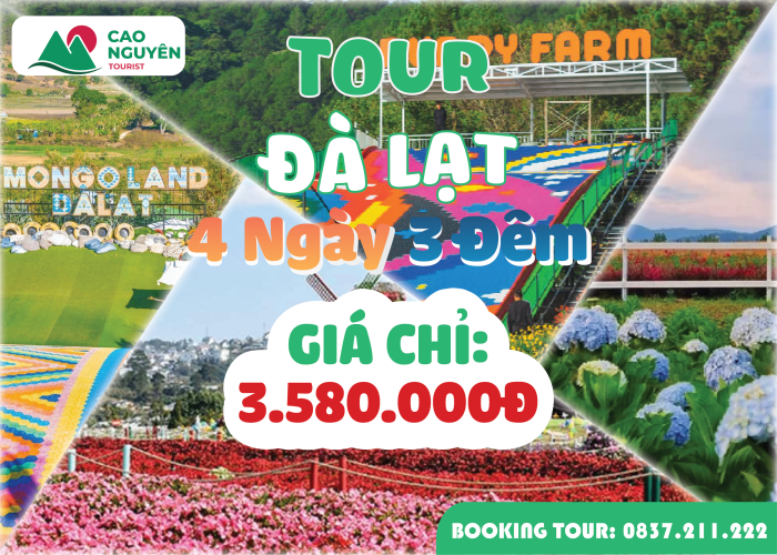 Tour Đà Lạt 4 ngày 3 đêm