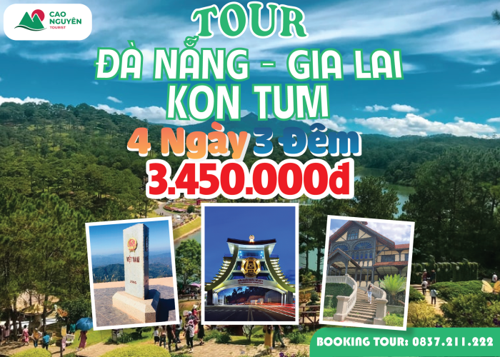 Tour Đà Nẵng Gia Lai Kon Tum 4 Ngày 3 Đêm