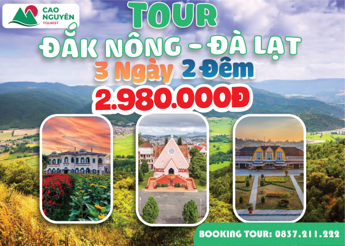 Tour Đắk Nông đi Đà Lạt 3 ngày 2 đêm