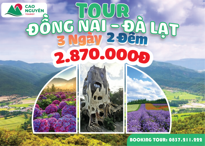 Tour Đồng Nai đi Đà Lạt 3 ngày 2 đêm