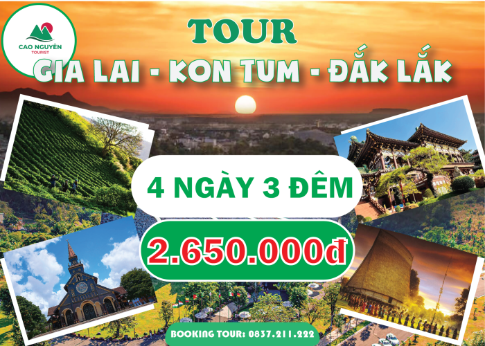 Tour Gia Lai Kon Tum Đắk Lắk