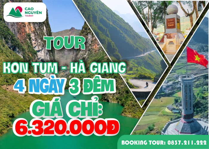 Tour khởi hành từ Kon Tum đi Hà Giang 4 ngày 3 đêm