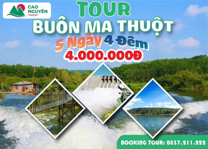 Tour Tây Nguyên 5 ngày 4 đêm bằng Máy Bay