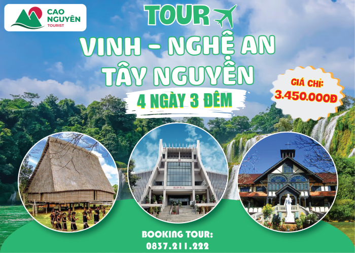 Tour Tây Nguyên đi từ Vinh - Nghệ An [Trọn gói 4 ngày 3 đêm]