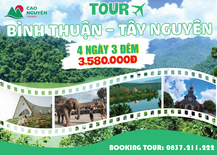 Tour Tây Nguyên khởi hành từ Bình Thuận 4 ngày 3 đêm