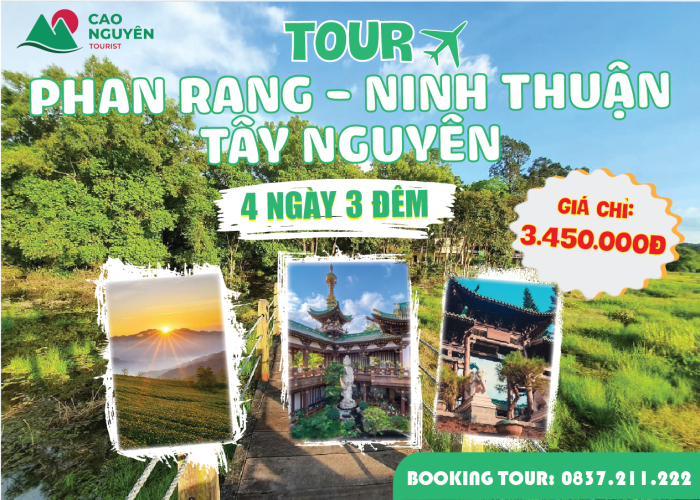 Tour Tây Nguyên từ Phan Rang - Ninh Thuận (4 ngày 3 đêm)