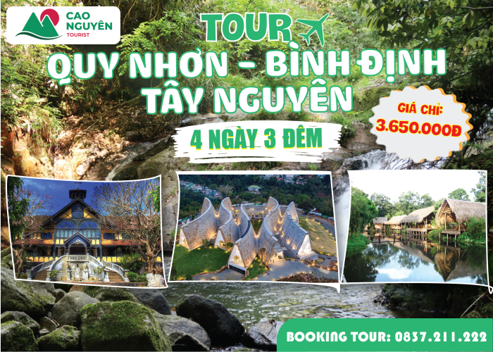 Tour Tây Nguyên từ Quy Nhơn - Bình Định 4 ngày 3 đêm