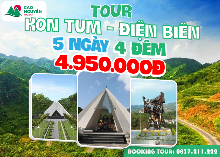  Tour từ Kon Tum đi Điện Biên 5 ngày 4 đêm