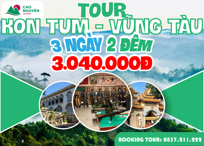 Tour từ Kon Tum đi Vũng Tàu 3 ngày 2 đêm