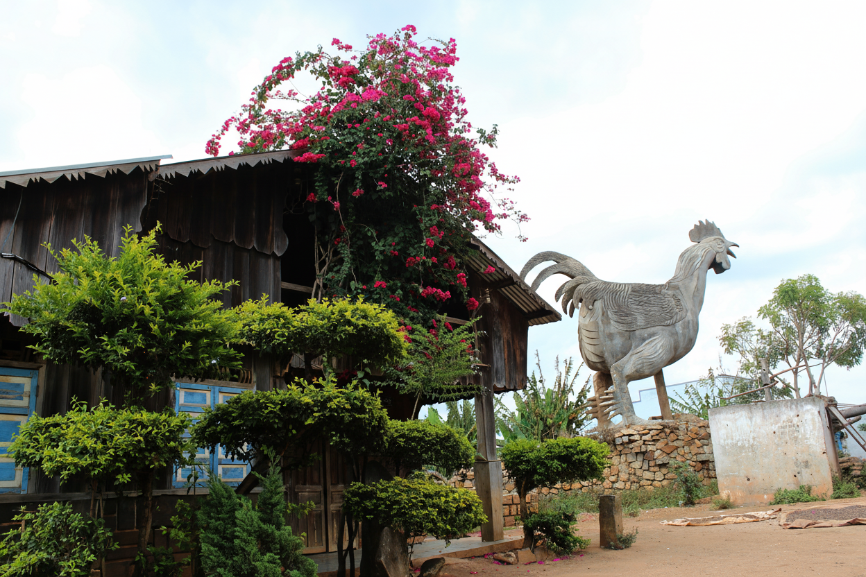 Phong cảnh làng dân tộc Darahoa