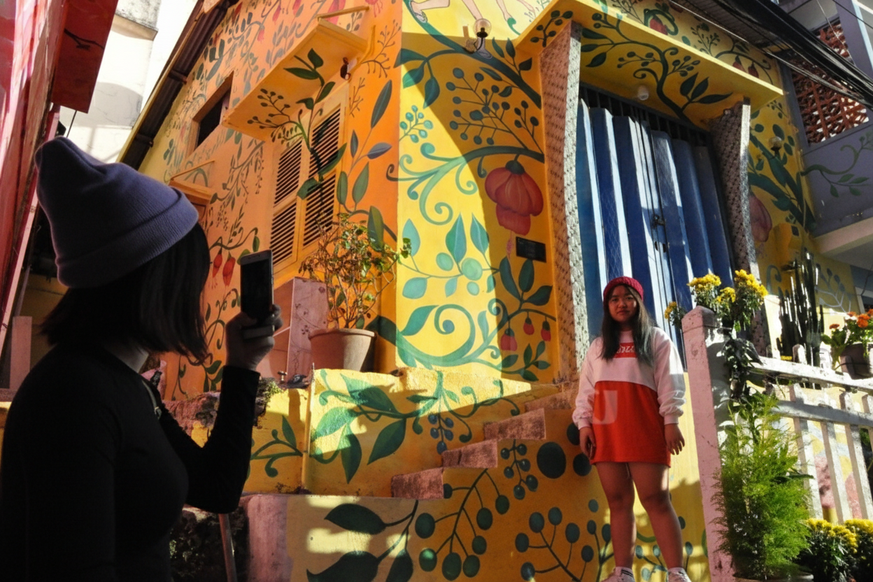 Dốc Nhà Làng Đà Lạt bích họa