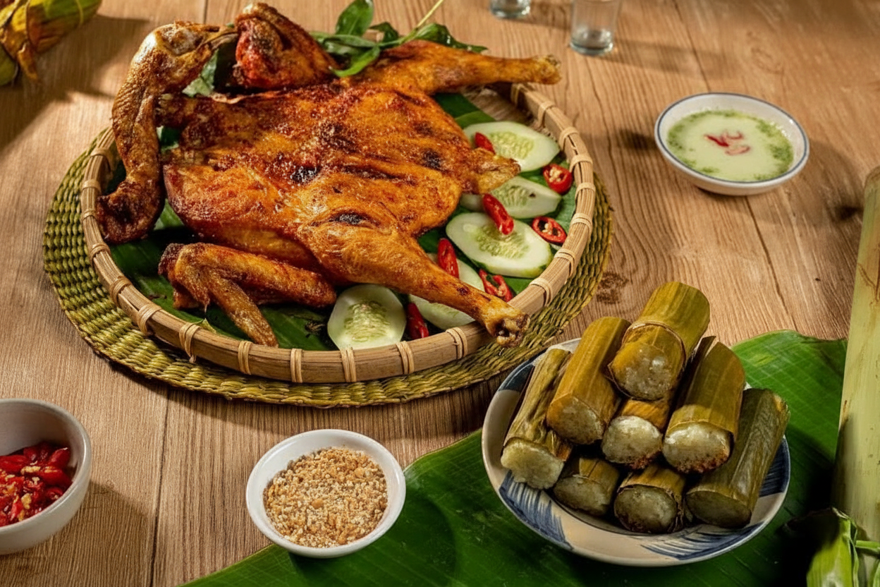 Cơm lam thịt rừng K'Ho