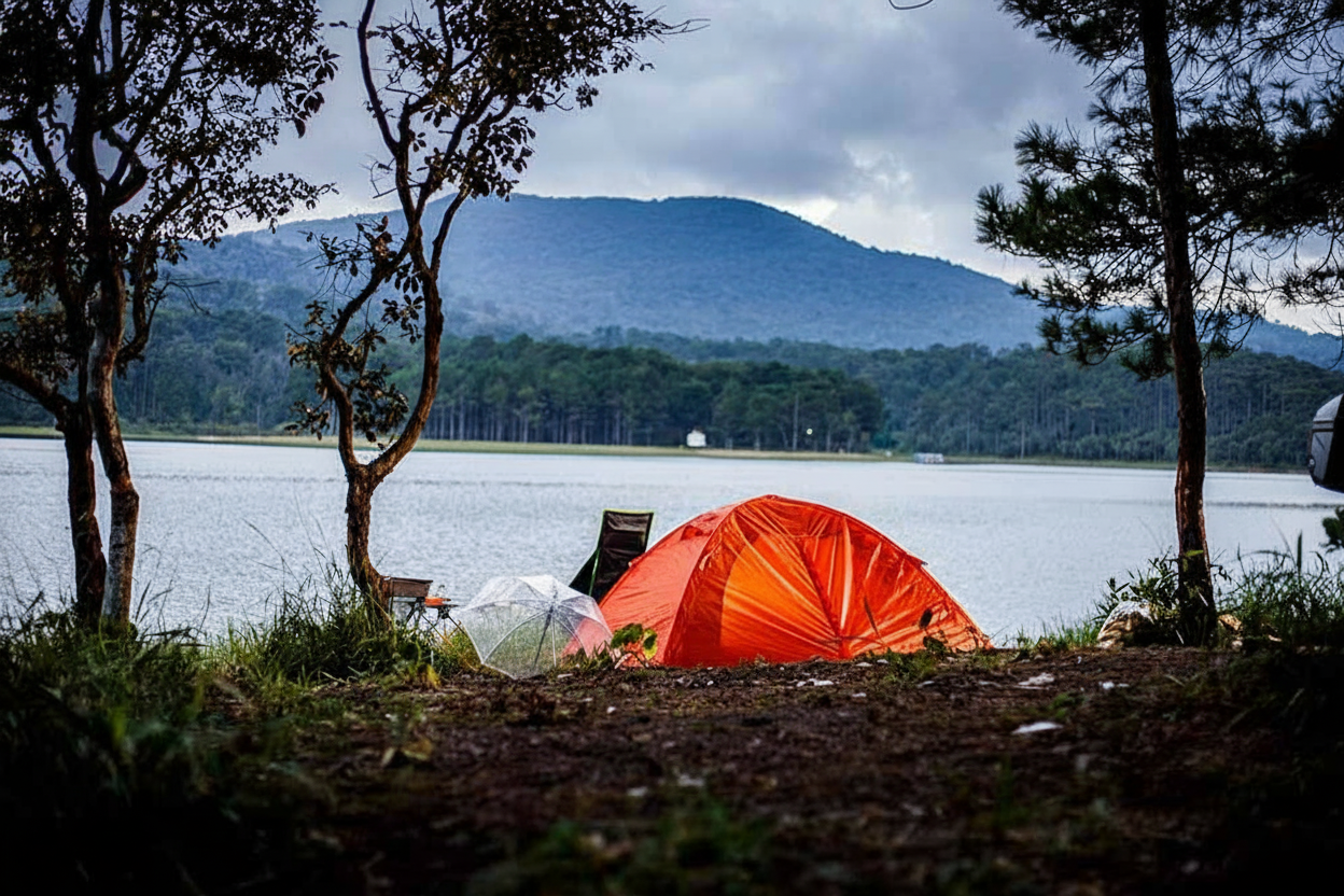 Hồ Tuyền Lâm cắm trại