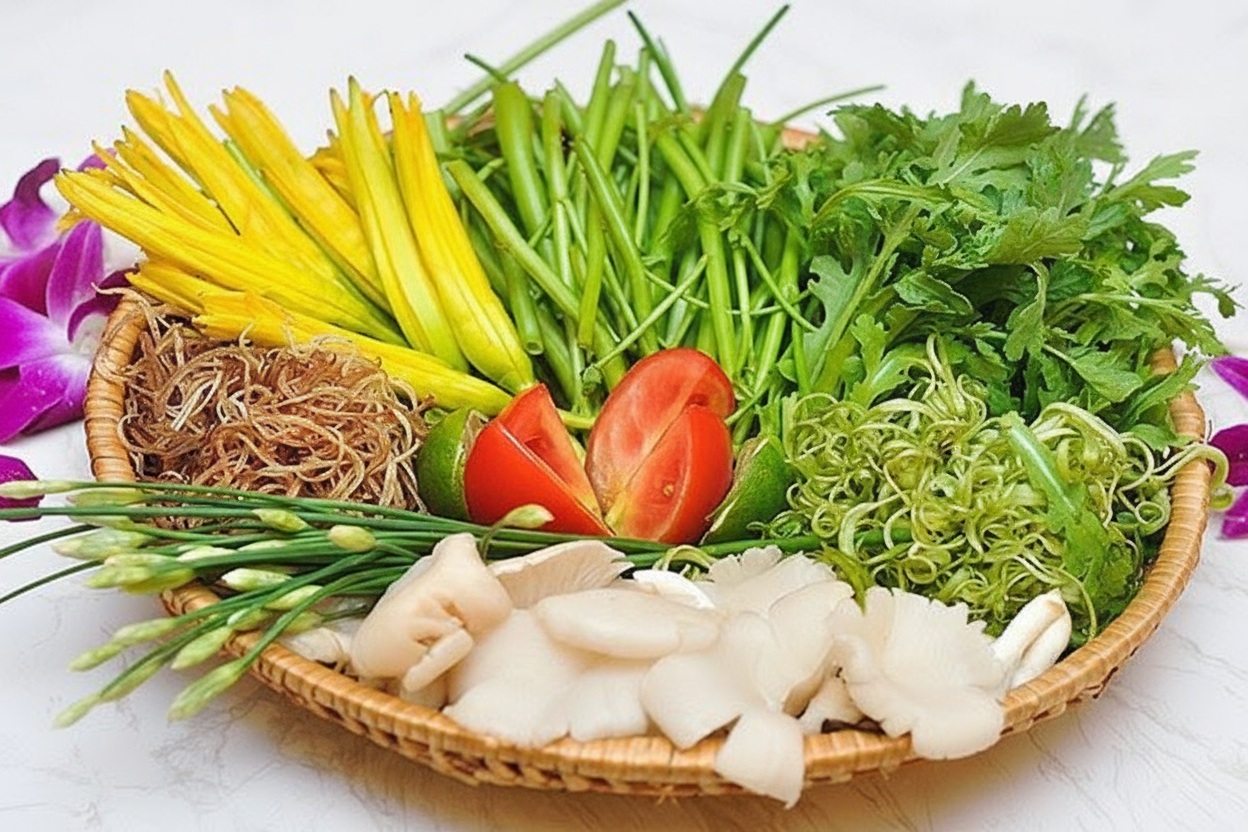 Rau sống ăn lẩu Đà Lạt Rau sống ăn lẩu Đà Lạt